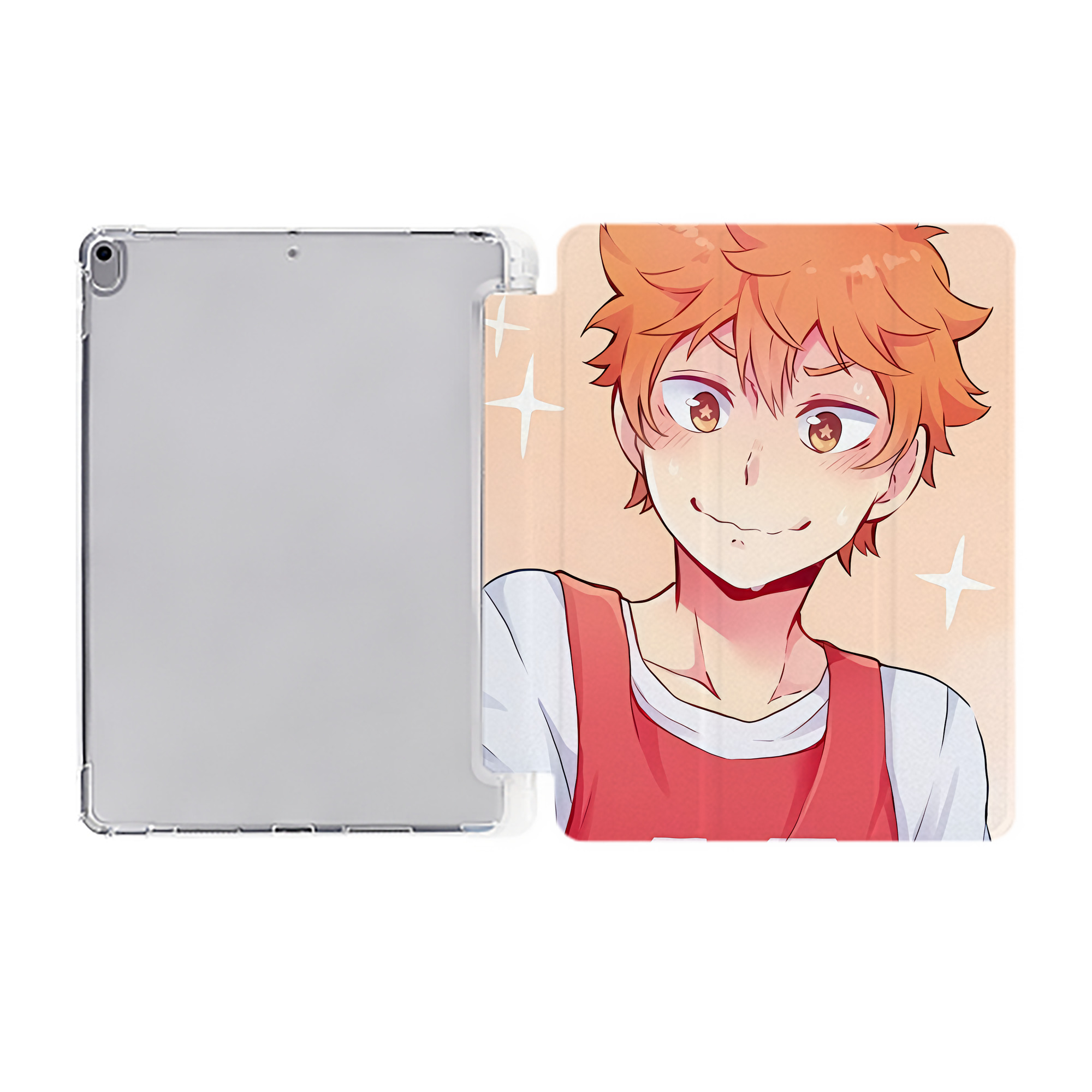 （画像用） ハイキュー!! Haikyu!! IPad ケース ペン収納付き 三つ折りスタンド PUレザー×シリコン 対応機種9.5/10.5/10.9インチ